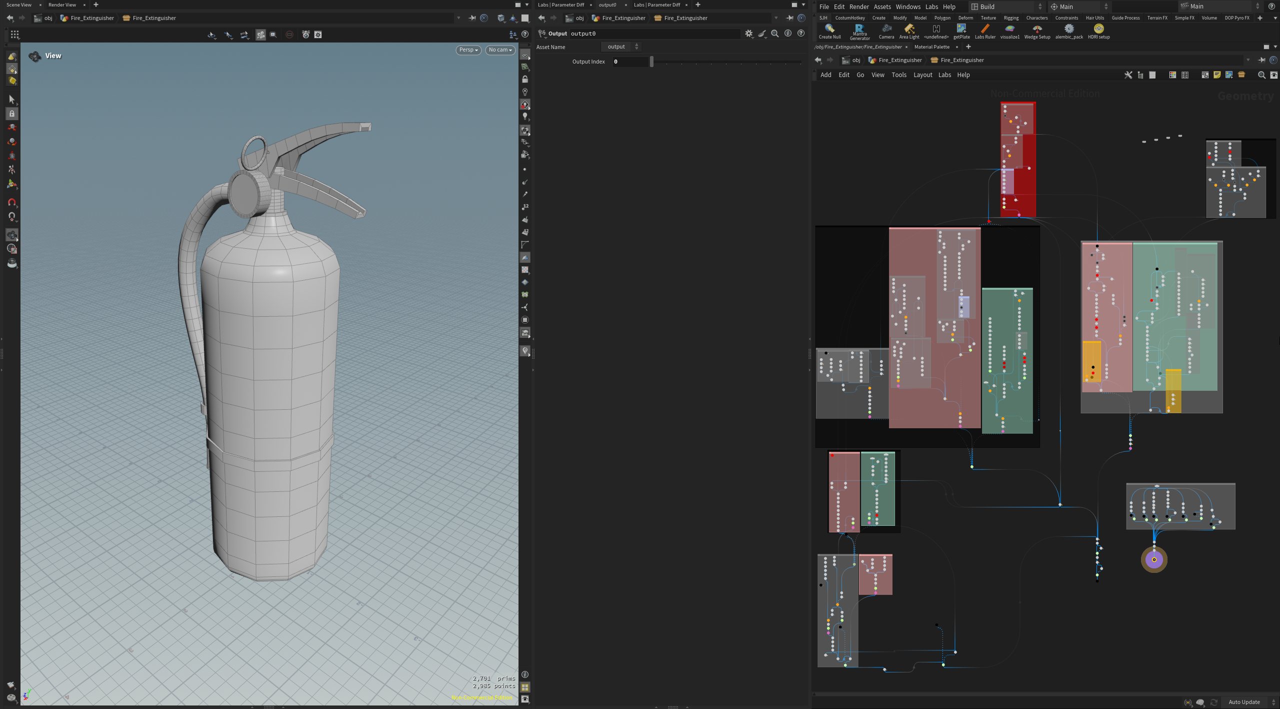 Procedural Modeling - Fire Extinguisher